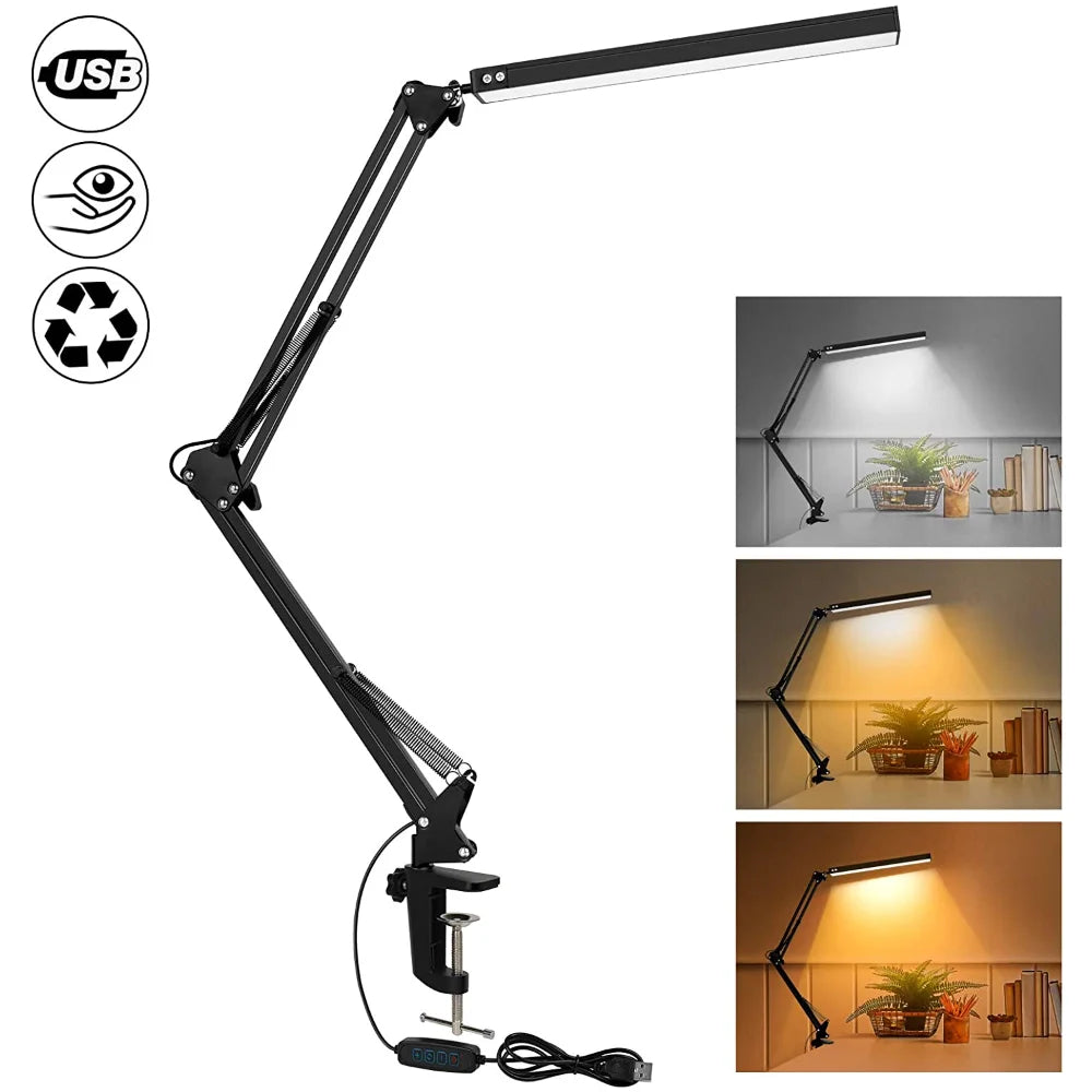 LED 10W Swing Arm Desk Lamp