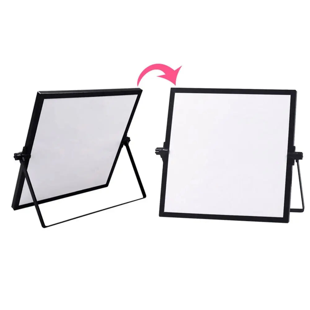 Portable Foldable Desktop Whiteboard Erasable With Bracket Writing Board Double Sided Use Message Board Home