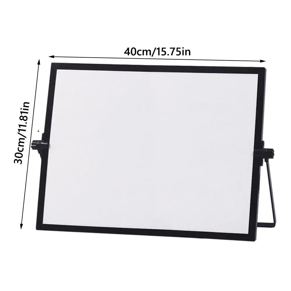 Portable Foldable Desktop Whiteboard Erasable With Bracket Writing Board Double Sided Use Message Board Home