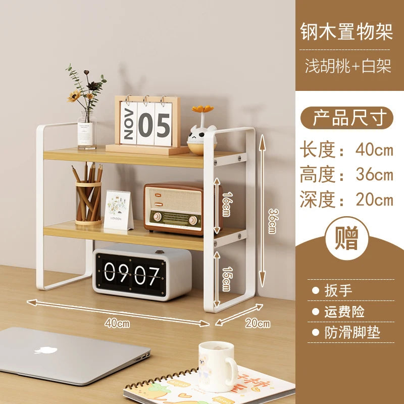 Multi-Layer Desk Organizer Rack Office Computer Table Storage Shelf Student Desktop Storage Rack Layered Cabinet