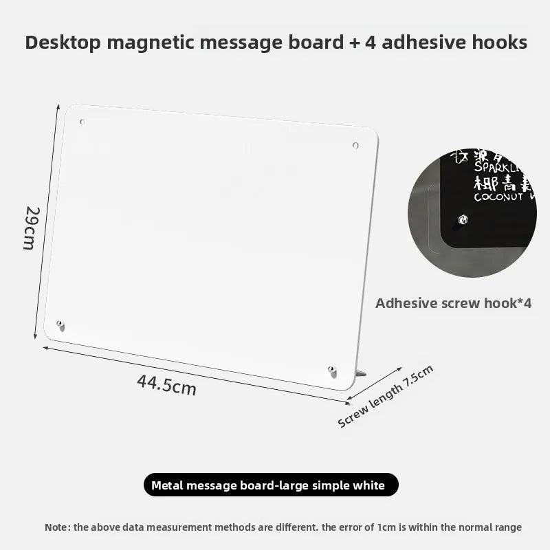 Desktop magnetic large-sized whiteboard, handwritten ironwork sign, coffee shop, standing blackboard billboard