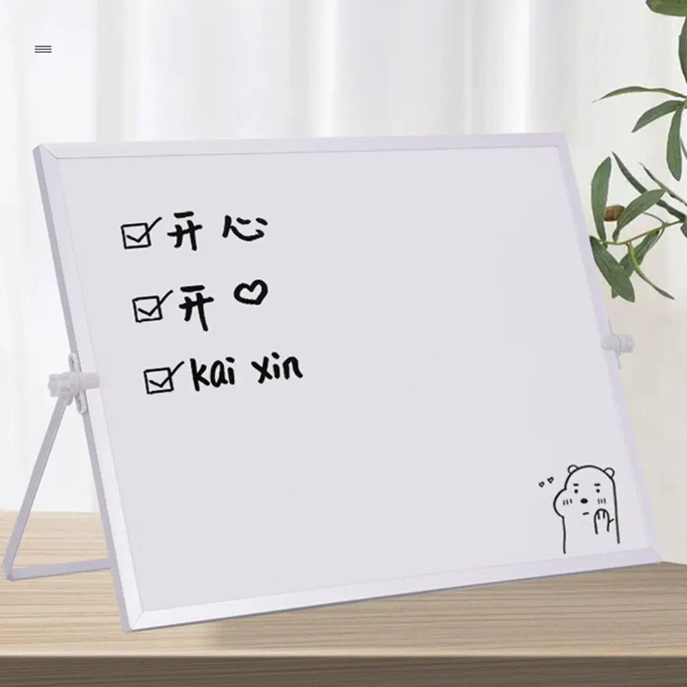 Portable Foldable Desktop Whiteboard Erasable With Bracket Writing Board Double Sided Use Message Board Home