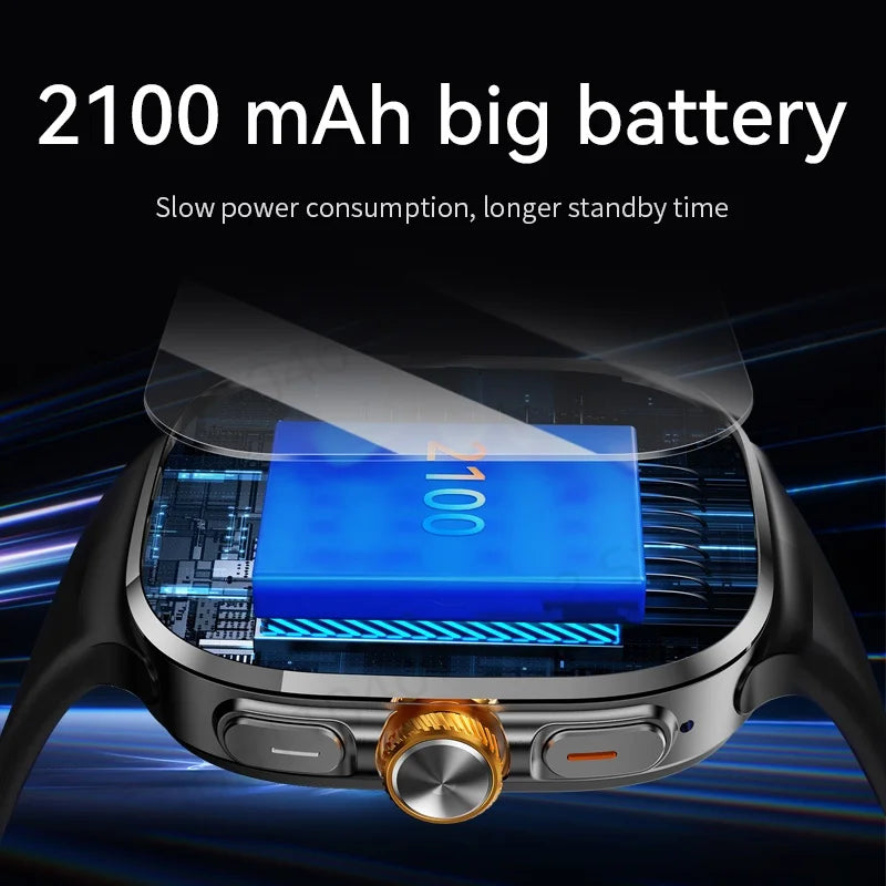 Smartwatch 5G With 2.4inch Amoled Screen 900W Rotating Camera WIFI GPS Position Compass NFC Bluetooth Smart Watch Men Women
