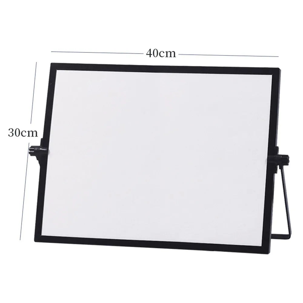 Portable Foldable Desktop Whiteboard Erasable With Bracket Writing Board Double Sided Use Message Board Home