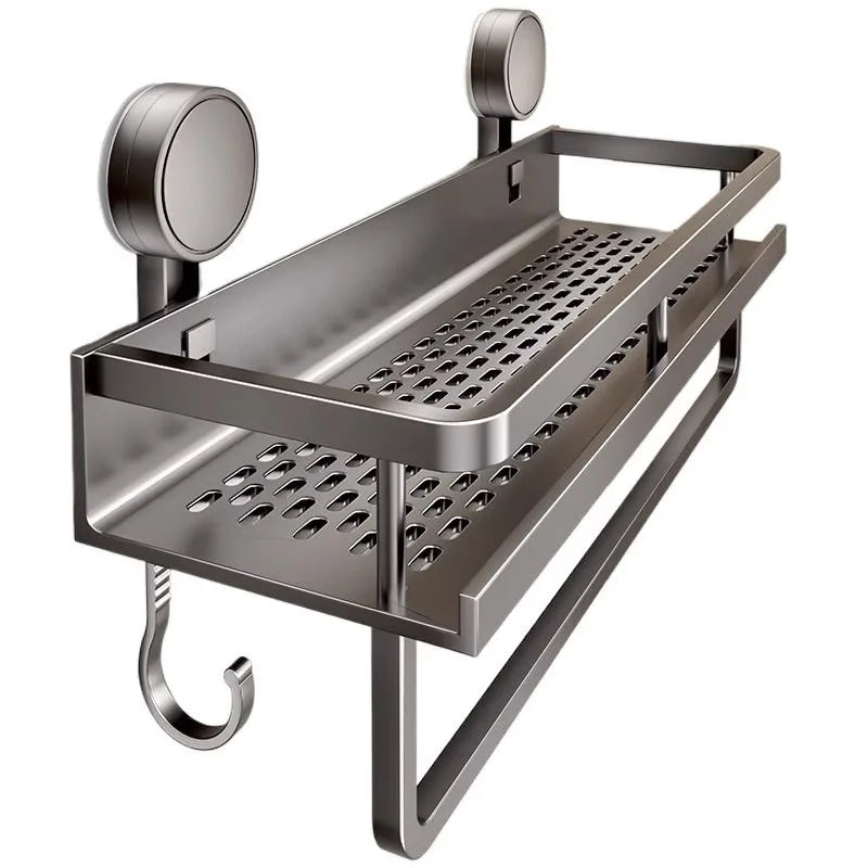 Rustproof Wall Mount Shower Caddy with Suction Cups   Heavy-Duty