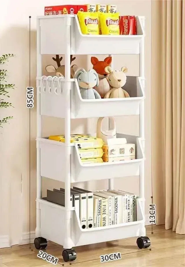 Versatile  Rolling Storage Cart with Wheels Perfect Bathroom Kitchen Office Ideal Groceries Snacks Toys Books Toiletries