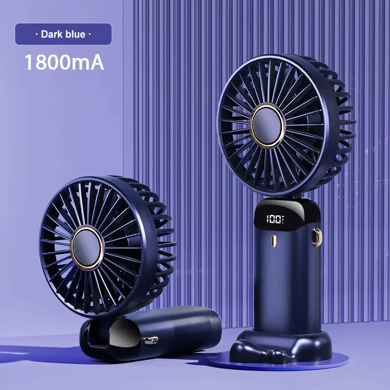 Portable Mini Fan With 5 Speeds USB Rechargeable Charging