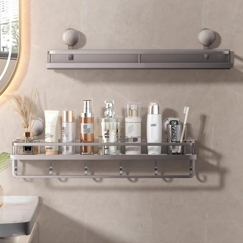 Rustproof Wall Mount Shower Caddy with Suction Cups   Heavy-Duty