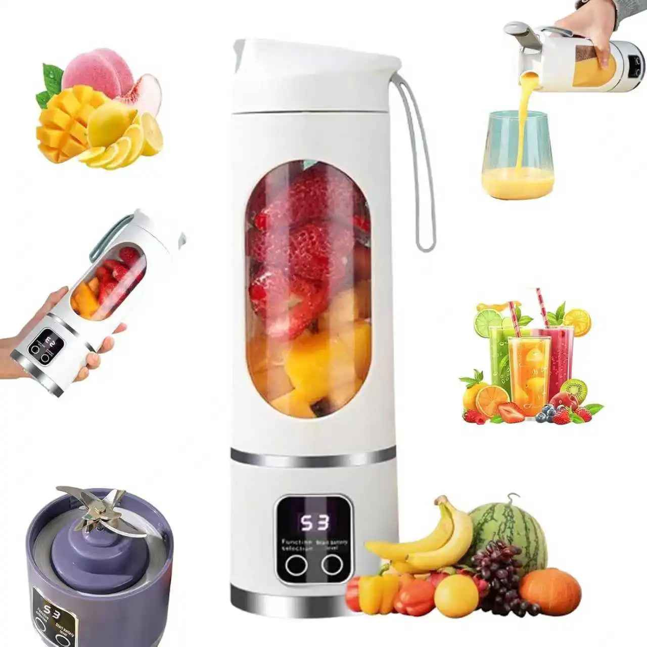 Portable juicer, handheld blender, USB