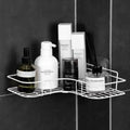 Stainless Steel Corner Shower Caddy, No-Drilling Wall-Mounted Bathroom Organizer, Multi-functional Storage Shelf For Kitchen