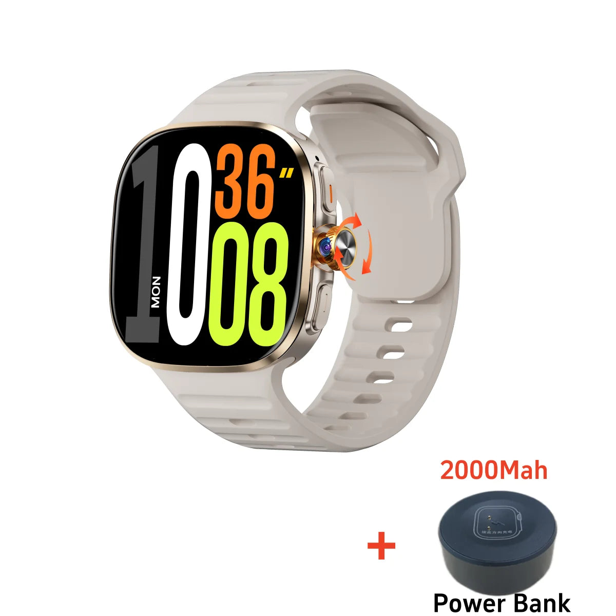 Smartwatch 5G With 2.4inch Amoled Screen 900W Rotating Camera WIFI GPS Position Compass NFC Bluetooth Smart Watch Men Women