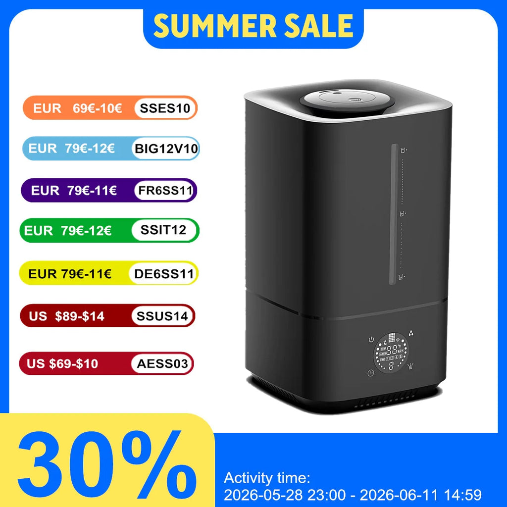 6L Humidifier Intelligent Constant Humidity, Large Capacity And Quiet Design, Healthy Humidification, Multi-Functional Design