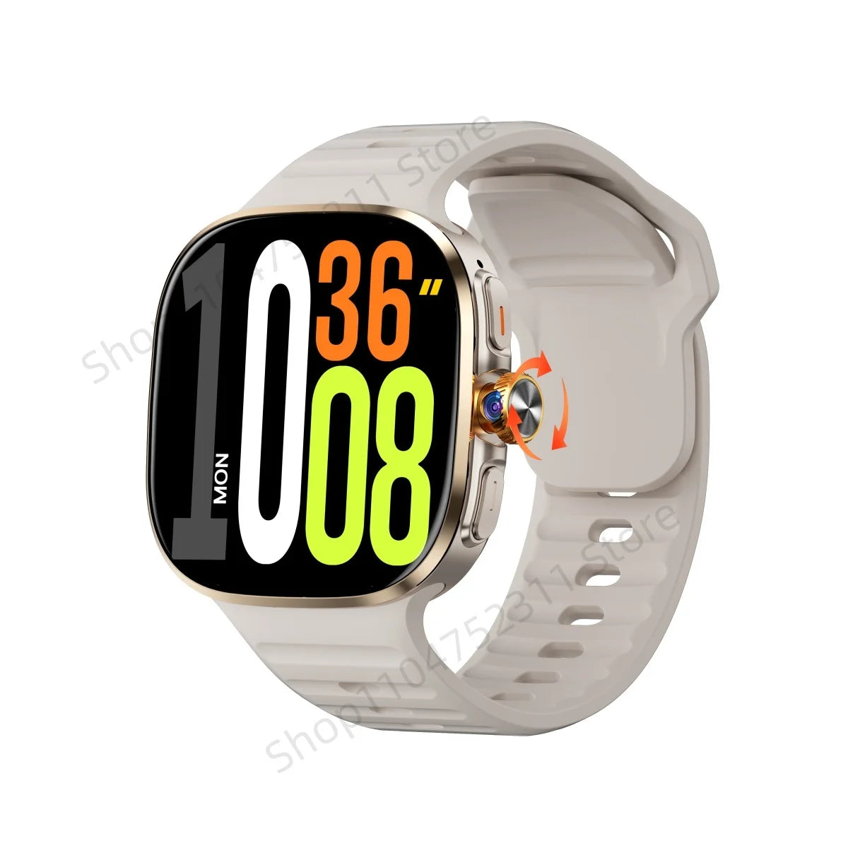 Smartwatch 5G With 2.4inch Amoled Screen 900W Rotating Camera WIFI GPS Position Compass NFC Bluetooth Smart Watch Men Women