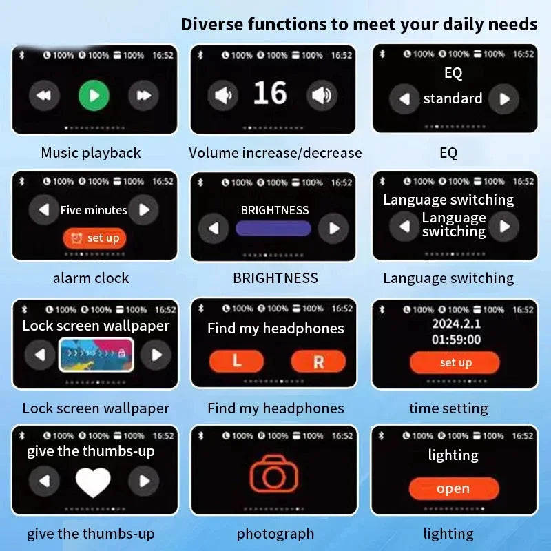 Wireless Bluetooth 5.3 Earphones App (Noise-canceling)