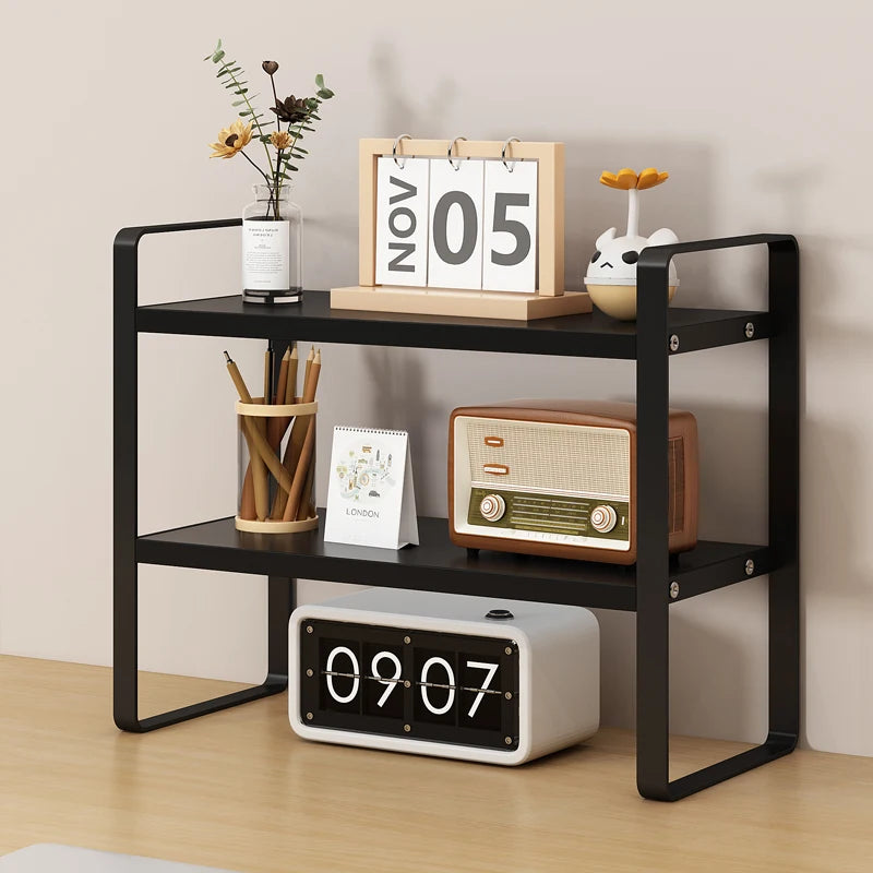 Multi-Layer Desk Organizer Rack Office Computer Table Storage Shelf Student Desktop Storage Rack Layered Cabinet