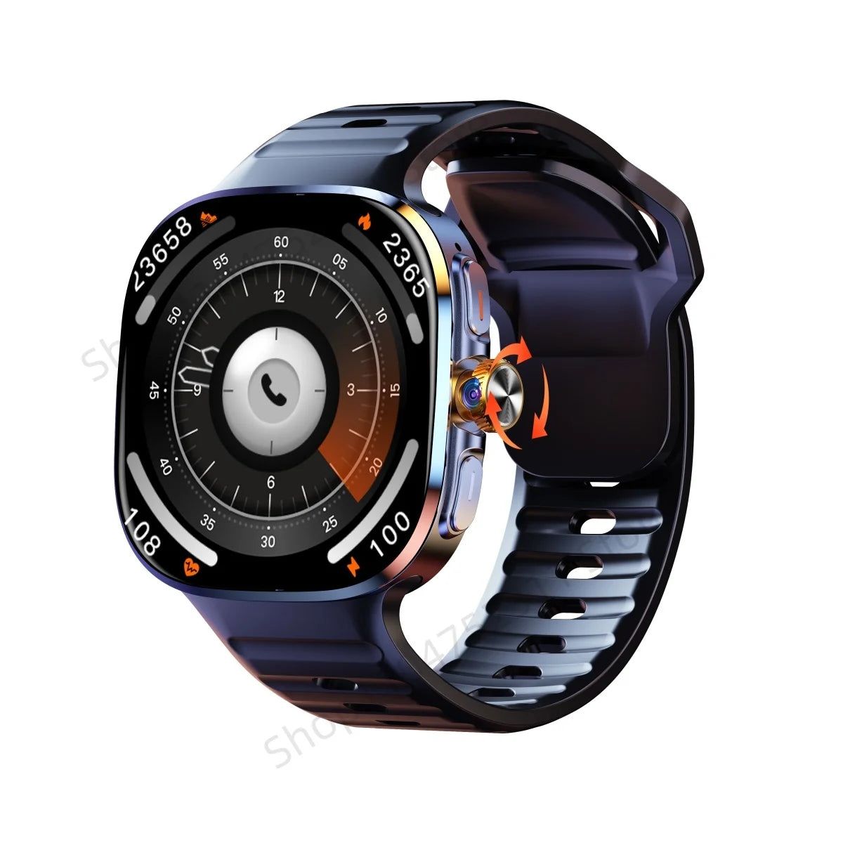 Smartwatch 5G With 2.4inch Amoled Screen 900W Rotating Camera WIFI GPS Position Compass NFC Bluetooth Smart Watch Men Women