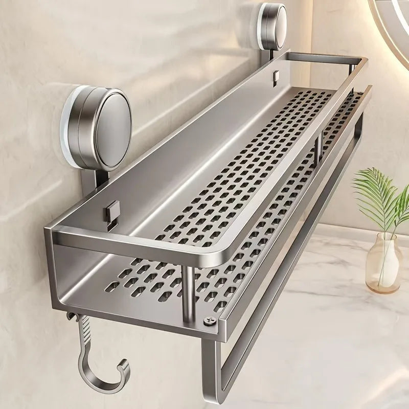 Rustproof Wall Mount Shower Caddy with Suction Cups   Heavy-Duty