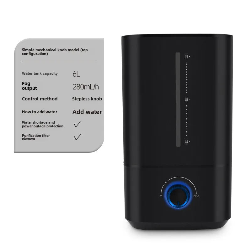 6L Humidifier Intelligent Constant Humidity, Large Capacity And Quiet Design, Healthy Humidification, Multi-Functional Design