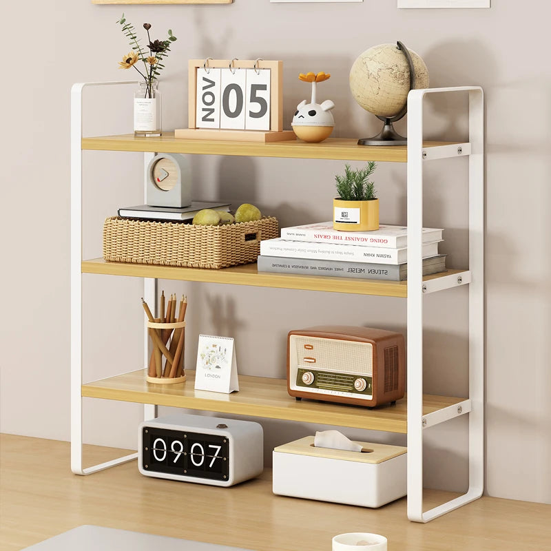 Multi-Layer Desk Organizer Rack Office Computer Table Storage Shelf Student Desktop Storage Rack Layered Cabinet